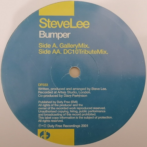 Steve Lee - Bumper | Duty Free Recordings (DF033) - 2