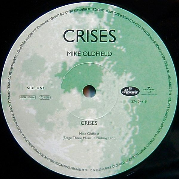 Mike Oldfield - Crises (2013 Europe Reissue) [Vinyl] | Mercury (374 044-9) - 3