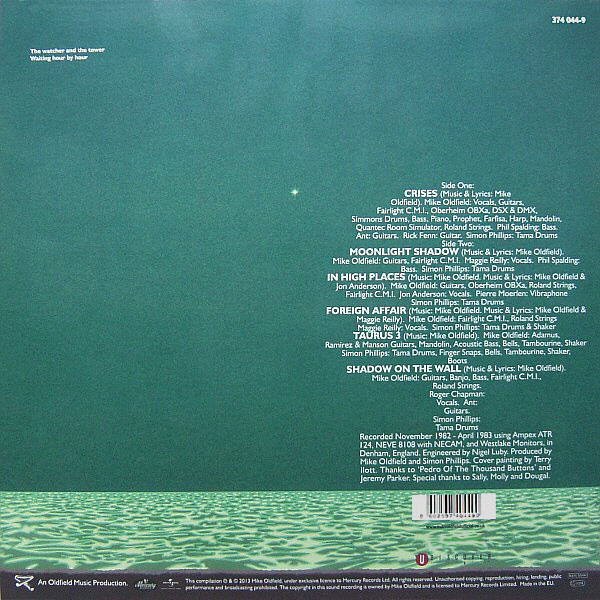 Mike Oldfield - Crises (2013 Europe Reissue) [Vinyl] | Mercury (374 044-9) - 2