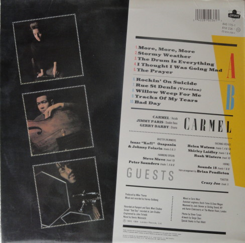 Carmel - The Drum Is Everything | London Records (845 175-1) - 2 Carmel - The Drum Is Everything | London Records (845 175-1) - 2