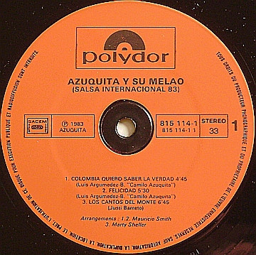 Azuquita Y Su Melao - Salsa International 83 | Polydor (815 114-1) - 3