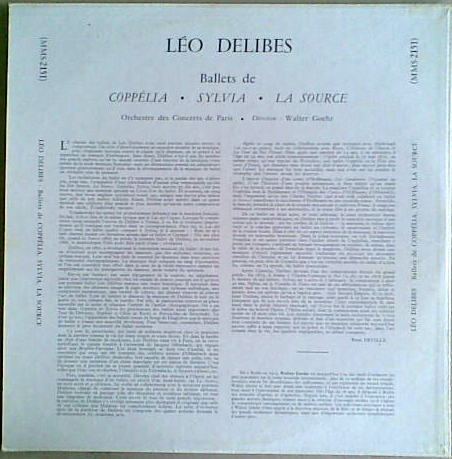Léo Delibes - Orchestre Des Concerts De Paris Direction: Walter Goehr - Musique De Ballet: Coppelia / Sylvia / La Source | Guilde Internationale Du Disque (MMS 2151) - 2