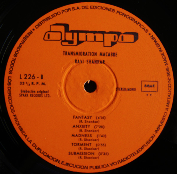 Ravi Shankar - Transmigration Macabre | Olympo (L-226) - 4