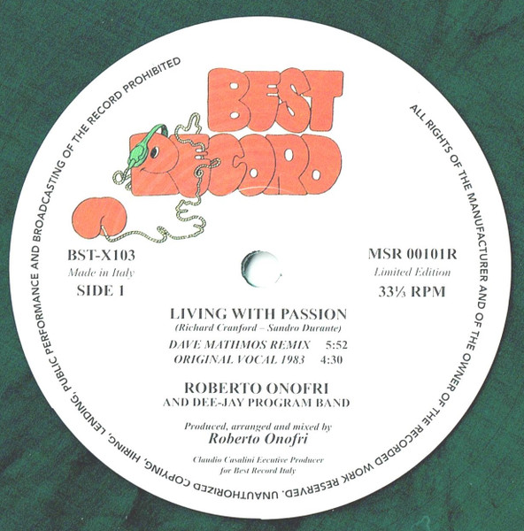 DJ Roberto Onofri And Dee Jay Program Band - Living With Passion | Best Record (BST-X103) - 3