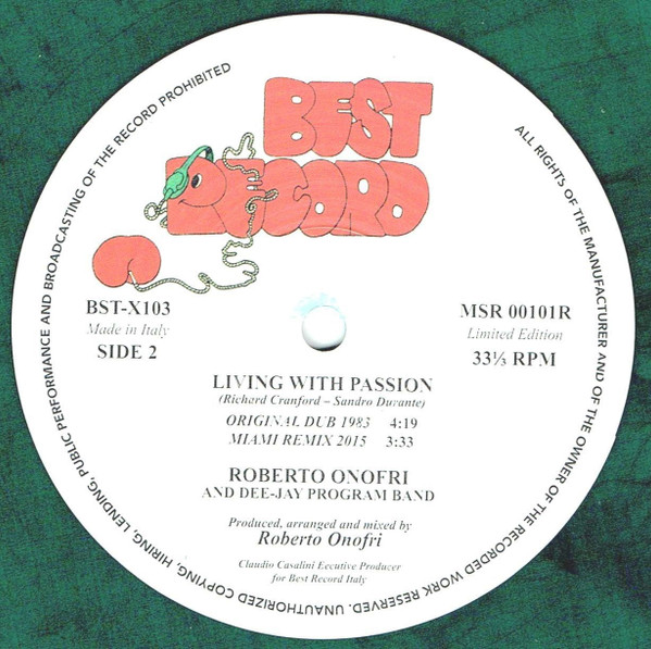 DJ Roberto Onofri And Dee Jay Program Band - Living With Passion | Best Record (BST-X103) - 4