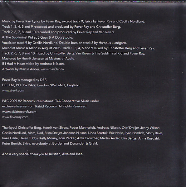 Fever Ray - Fever Ray | Rabid Records (RABID 039) - 4
