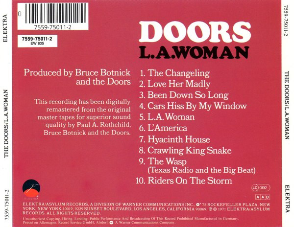 The Doors - L.A. Woman | Elektra (7559-75011-2) - 2