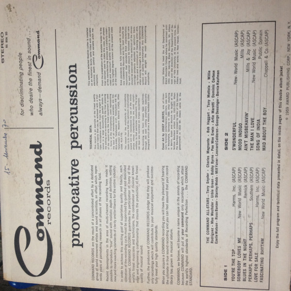 The Command All-Stars - Provocative Percussion | Command (RS806SD) - 2