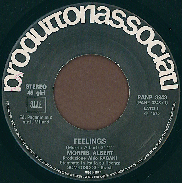 Morris Albert - Feelings | Produttori Associati (PANP 3243) - 3 Morris Albert - Feelings | Produttori Associati (PANP 3243) - 3