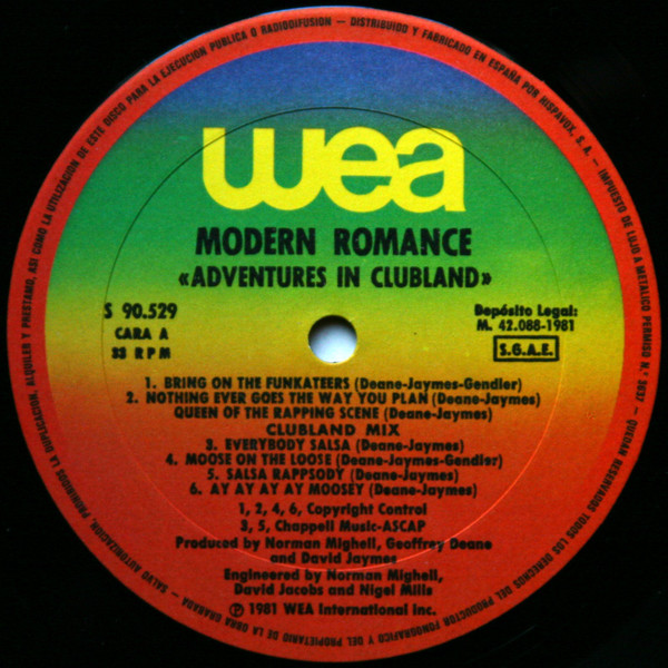 Modern Romance - Adventures In Clubland | WEA (S 90.529) - 3 Modern Romance - Adventures In Clubland | WEA (S 90.529) - 3