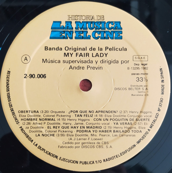 Audrey Hepburn , Rex Harrison - My Fair Lady = Mi Bella Dama | CBS (2-90.006) - 3