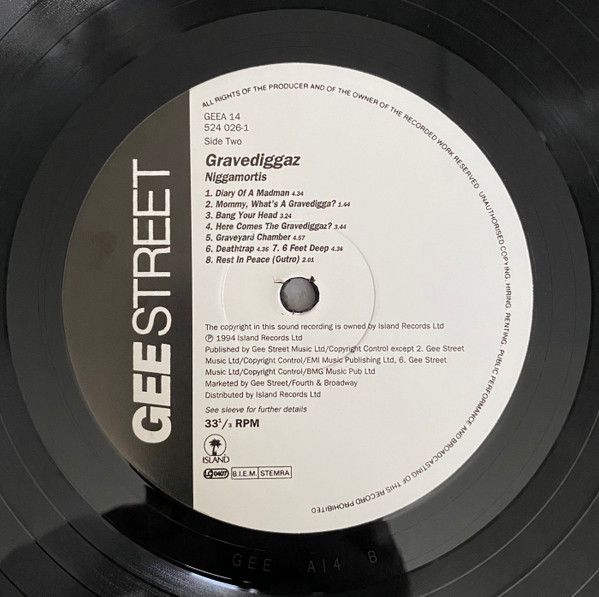 Gravediggaz - Niggamortis | Gee Street (524 SS26-1) - 4 Gravediggaz - Niggamortis | Gee Street (524 SS26-1) - 4