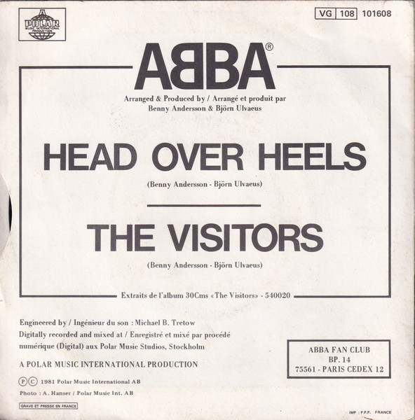 ABBA - Head Over Heels / The Visitors | Vogue (101608) - 2