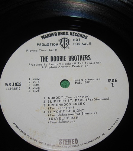 The Doobie Brothers - The Doobie Brothers | Warner Bros. Records (WS 1919) - 3 The Doobie Brothers - The Doobie Brothers | Warner Bros. Records (WS 1919) - 3