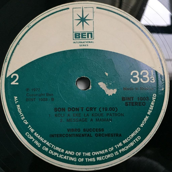 Vibro Success Intercontinental Orchestra - Son Don't Cry | Ben (BINT 1003) - 4