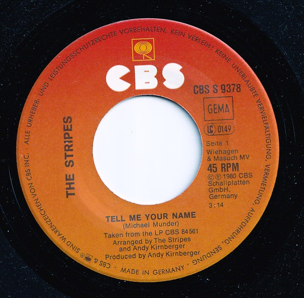 The Stripes - Tell Me Your Name | CBS (S 9378) - 3