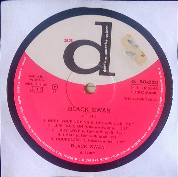 Black Swan - "1st" | Durium Marche Estere (D. 30223) - 4