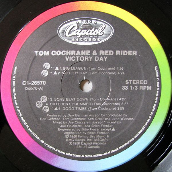 Tom Cochrane & Red Rider - Victory Day | Capitol Records (C1 26570) - 3