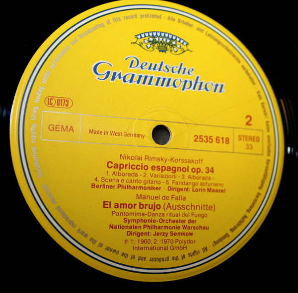 Various - Bolero (Spanische Impressionen) | Deutsche Grammophon (2535 618) - 4 Various - Bolero (Spanische Impressionen) | Deutsche Grammophon (2535 618) - 4