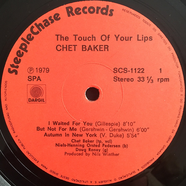 Chet Baker - The Touch Of Your Lips | SteepleChase (SCS 1122) - 3
