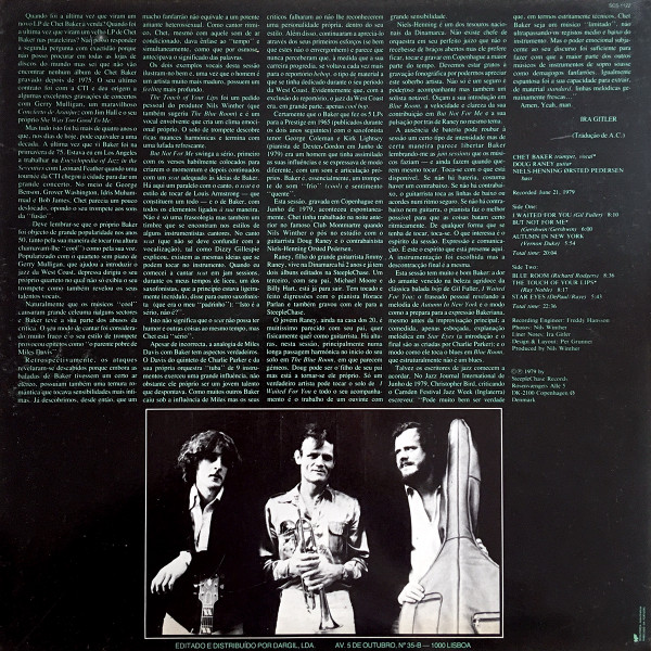 Chet Baker - The Touch Of Your Lips | SteepleChase (SCS 1122) - 2