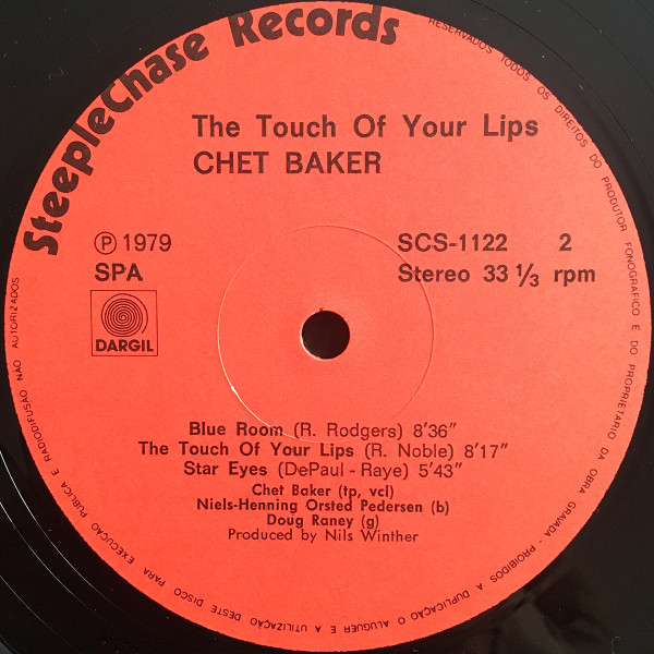 Chet Baker - The Touch Of Your Lips | SteepleChase (SCS 1122) - 4