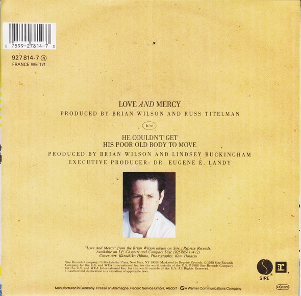 Brian Wilson - Love And Mercy | Sire (927 814-7) - 2