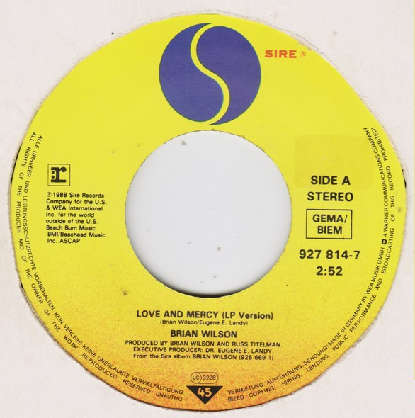 Brian Wilson - Love And Mercy | Sire (927 814-7) - 3