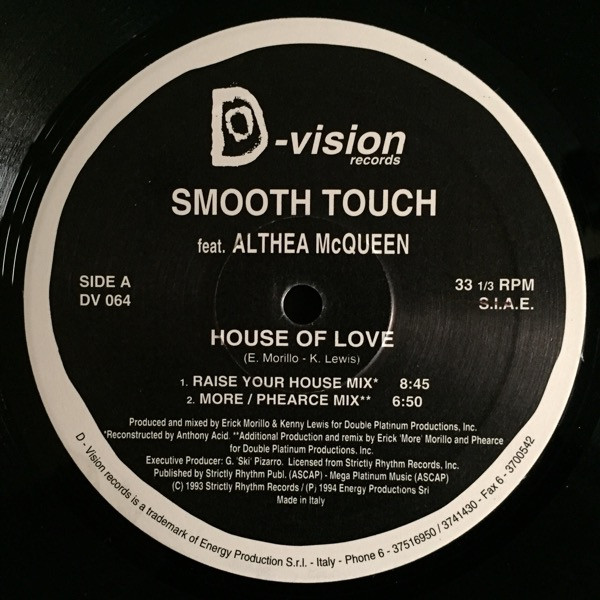 Smooth Touch Feat. Althea McQueen - House Of Love / Come And Take A Trip | D:vision Records (DV 064) - 3 Smooth Touch Feat. Althea McQueen - House Of Love / Come And Take A Trip | D:vision Records (DV 064) - 3