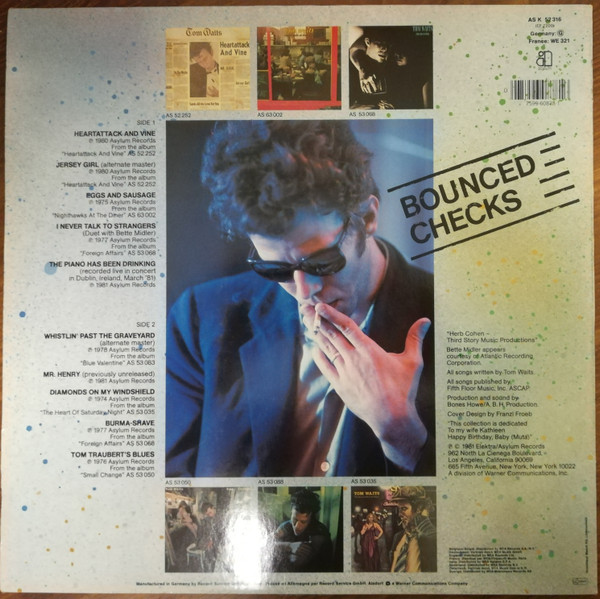 Tom Waits - Bounced Checks | Asylum Records (AS K 52 316) - 2