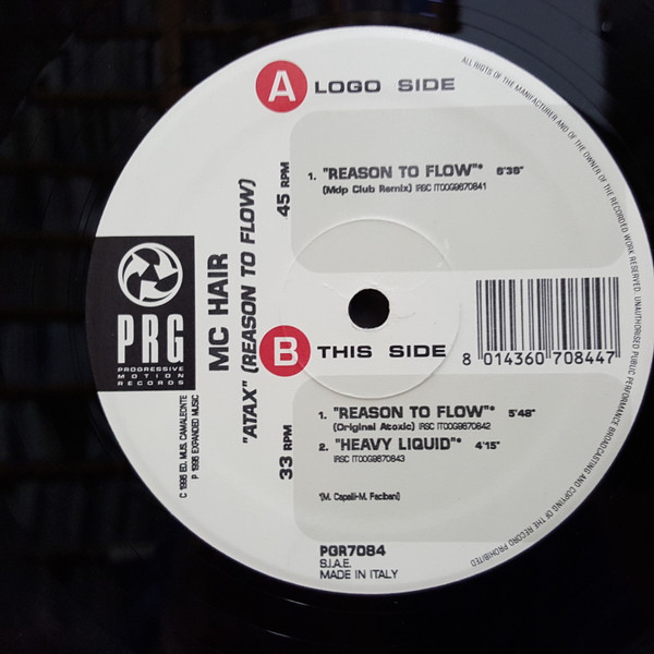 MC Hair - Atax (Reason To Flow) | PRG (Progressive Motion Records) (PRG7084) - 4