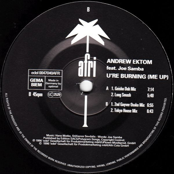 Andrew Ektom Feat. Joe Samba Jr. - U 'Re Burning (Me Up) | Afri (0047040 AFR)