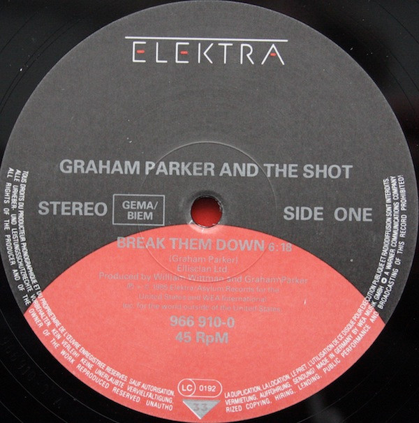 Graham Parker And The Shot - Break Them Down | Elektra (966 910-0) - 2 Graham Parker And The Shot - Break Them Down | Elektra (966 910-0) - 2