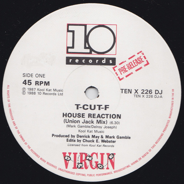 T-CUT-F - House Reaction (Union Jack Mix) | 10 Records (TEN X 226 DJ) - 2