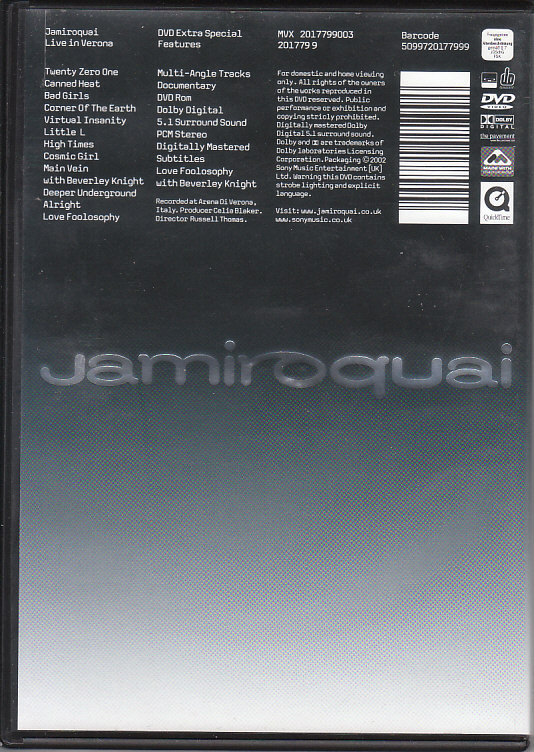 Jamiroquai - Live In Verona | Sony Soho Square (MVX 2017799003) - 2 Jamiroquai - Live In Verona | Sony Soho Square (MVX 2017799003) - 2
