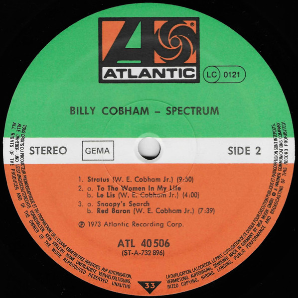Billy Cobham - Spectrum | Atlantic (ATL 40 506) - 3