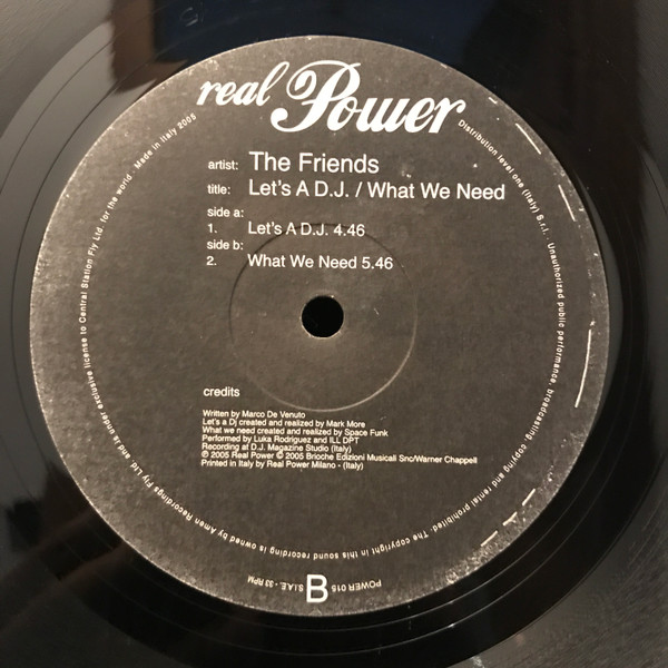 The Friends - Let's A D.J. / What We Need | Real Power (POWER 015) - main