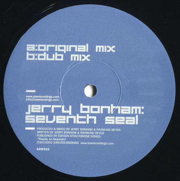 Jerry Bonham - Seventh Seal | Saw Recordings (SAW015) - 2 Jerry Bonham - Seventh Seal | Saw Recordings (SAW015) - 2