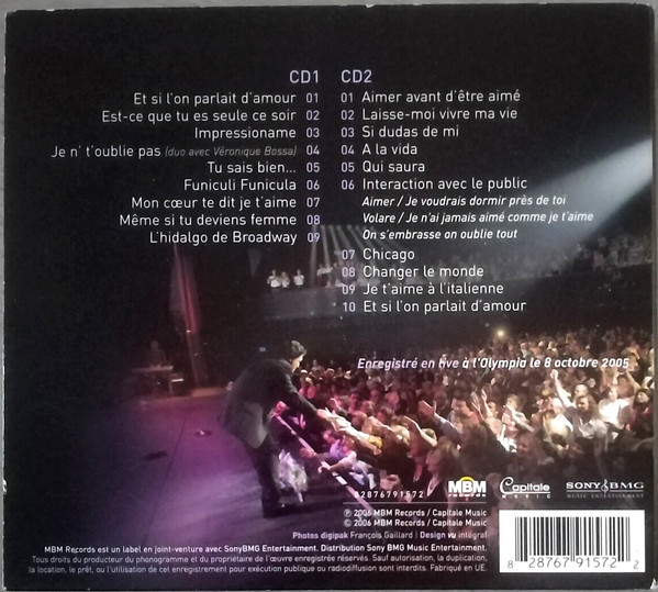 Frédéric François - A L'olympia | M.B.M Records (82876791572) - 2