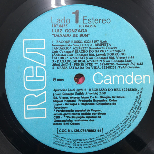 Luiz Gonzaga - Danado De Bom | RCA Camden (107.0435) - main