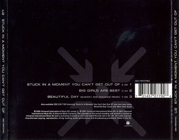 U2 - Stuck In A Moment You Can't Get Out Of [CD] | Island Records (572779-2) - 3