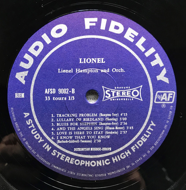 Lionel Hampton And His Orchestra - Lionel...Plays Drums, Vibes, Piano | Audio Fidelity (AFSD 9002) - 3