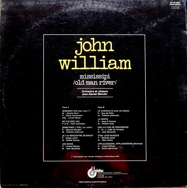 John William - Mississipi / Old Man River (Hommage À Paul Robeson) | Unidisc (UD 30 1297) - 2 John William - Mississipi / Old Man River (Hommage À Paul Robeson) | Unidisc (UD 30 1297) - 2