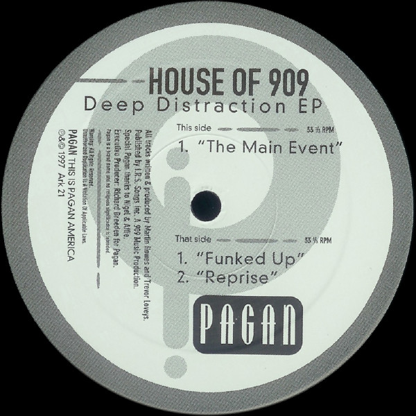 House Of 909 - Deep Distraction EP | Pagan America (Y-41003) - main