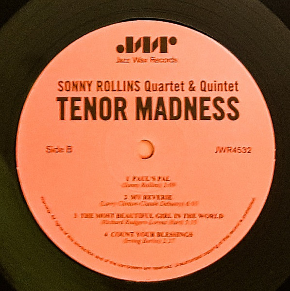 Sonny Rollins Quartet - Tenor Madness | Jazz Wax Records (JWR 4532) - 4 Sonny Rollins Quartet - Tenor Madness | Jazz Wax Records (JWR 4532) - 4