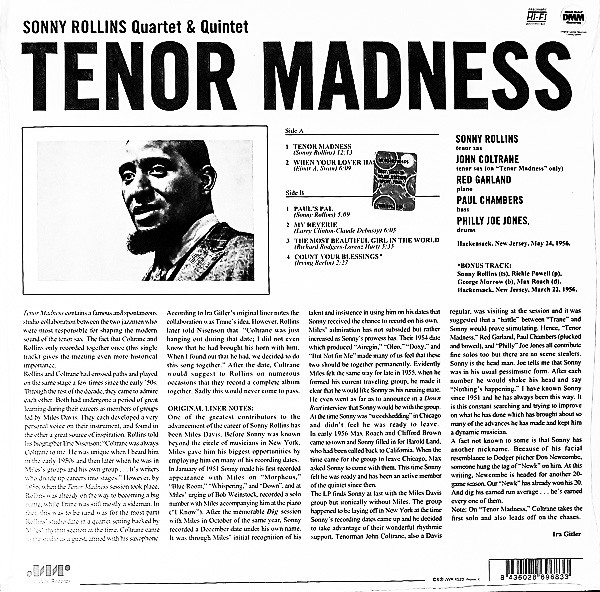 Sonny Rollins Quartet - Tenor Madness | Jazz Wax Records (JWR 4532) - 2 Sonny Rollins Quartet - Tenor Madness | Jazz Wax Records (JWR 4532) - 2