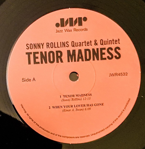 Sonny Rollins Quartet - Tenor Madness | Jazz Wax Records (JWR 4532) - 3 Sonny Rollins Quartet - Tenor Madness | Jazz Wax Records (JWR 4532) - 3