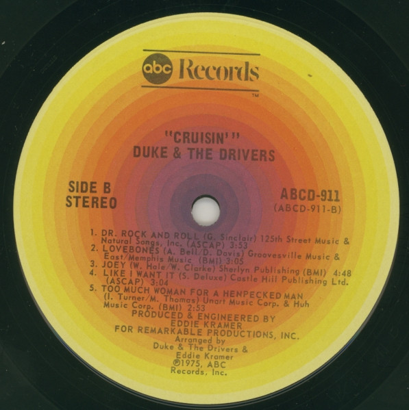 Duke & The Drivers - Cruisin' | ABC Records (ABCD-911) - 4 Duke & The Drivers - Cruisin' | ABC Records (ABCD-911) - 4