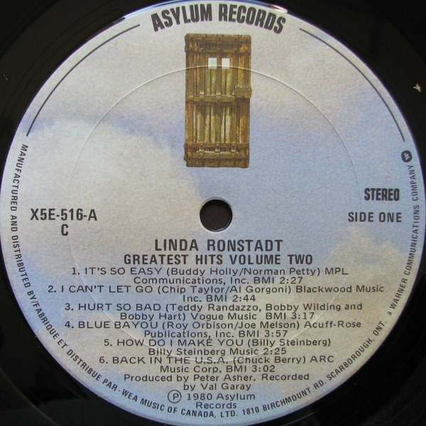 Linda Ronstadt - Greatest Hits Volume Two | Asylum Records (X5E-516) - 4 Linda Ronstadt - Greatest Hits Volume Two | Asylum Records (X5E-516) - 4