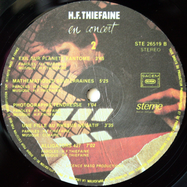 Hubert Félix Thiéfaine - En Concert | Sterne (STE 26519/20) - 4 Hubert Félix Thiéfaine - En Concert | Sterne (STE 26519/20) - 4